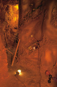 Die Mine im Inneren des Opal-Express