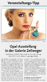 Zeitungsartikel Galerie Zellweger